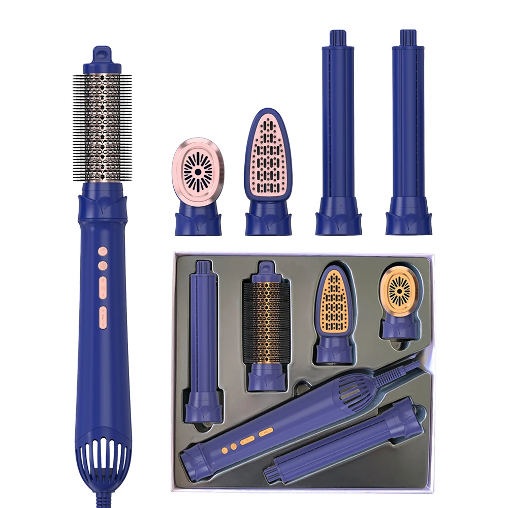 Five Plus Hair Styling Tools Multi Styler Hair Straightener Rotating Iron Curler 5 in 1 Hot Air Styler Thermal Brush Blow Dryer