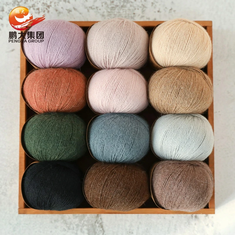 wholesale hand knitting cashmere silk wool yarn worsted recycled 10.5/3NM 100% baby alpaca cashmere yarn for knitting