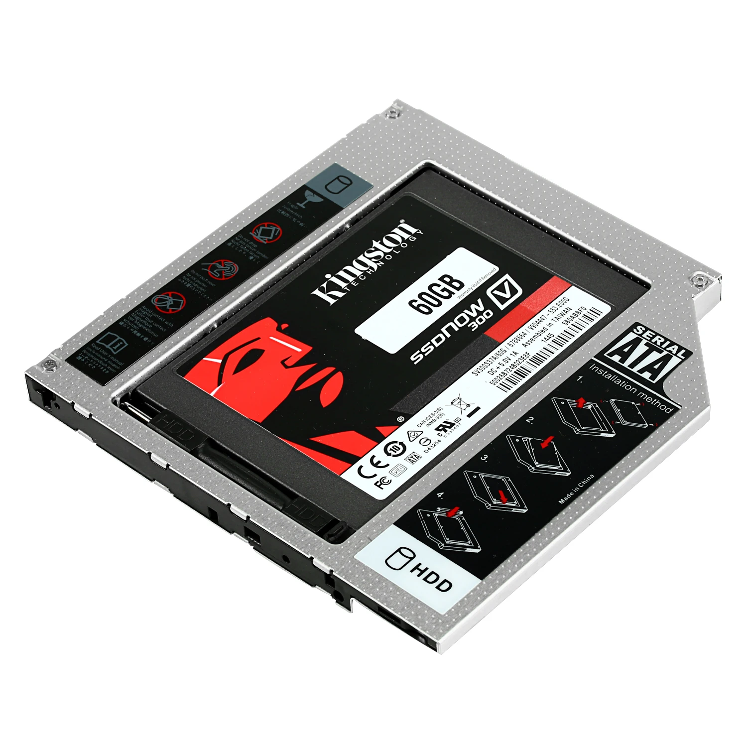 Aluminium 2.5inch 2nd HDD 9.0/9.5/12.7mm SATA3.0 SSD Bracket adapter second hard driver disk