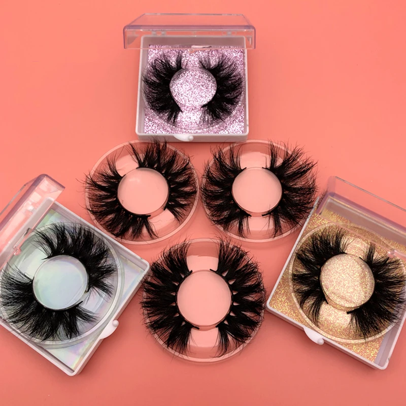wholesale custom lash box 3d bottom full strip mink lashes dramatic mink eyelashes vendors 3d 25mm mink eyelash