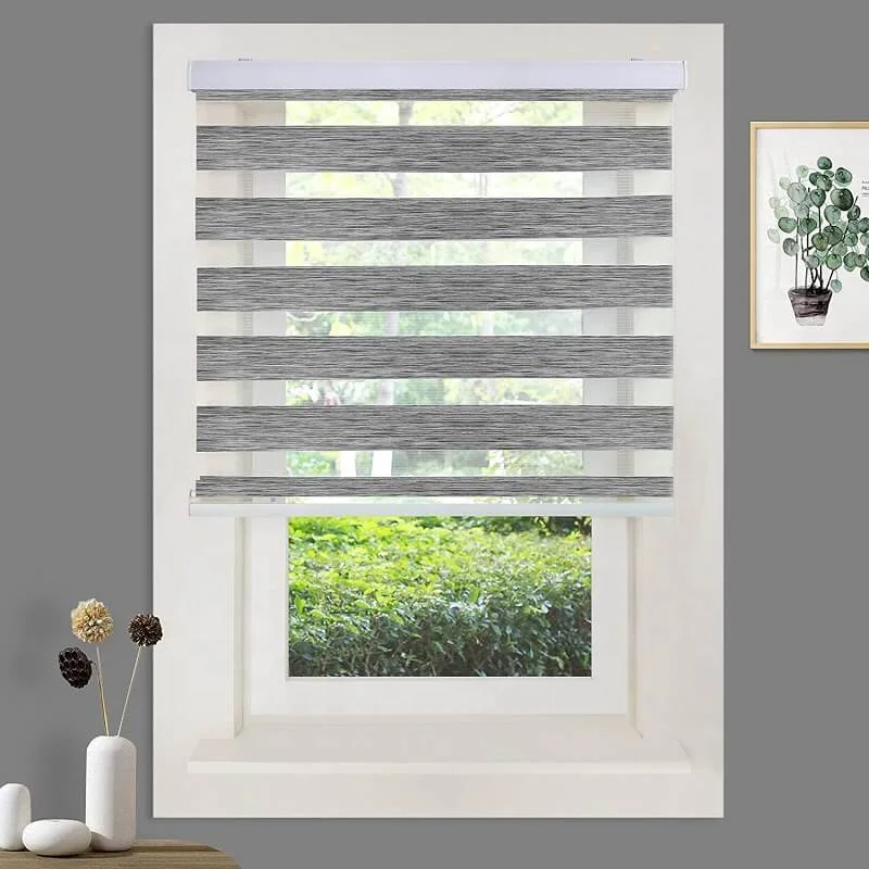 Home Decor Zebra Shades Blinds With Remote Wifi Electric Horizontal Stores Motorises Zebra Blinds Shades & Shutters