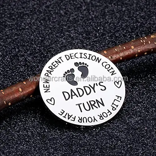 Christmas Birthday Gifts Mothers Fathers Day Mom Dad coin Funny New Mummy Daddy Make Decision Coin Gifts for First Time Parent
