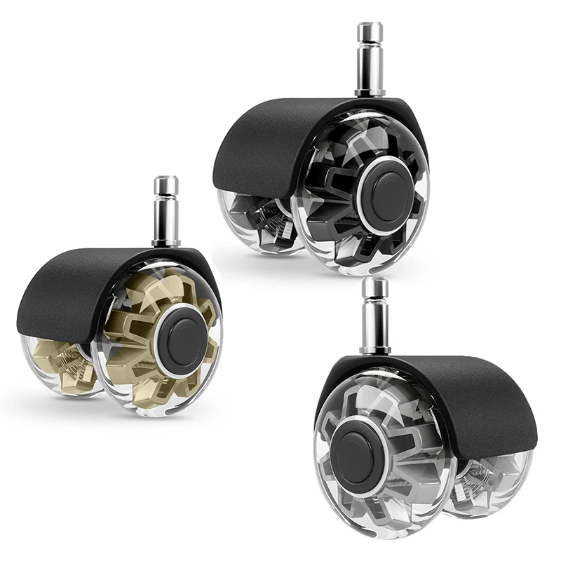 Low Price 50 Mm 2 inch Transparent Casters Silicone Office Chair Casters Wheels For Furniture chair wheel