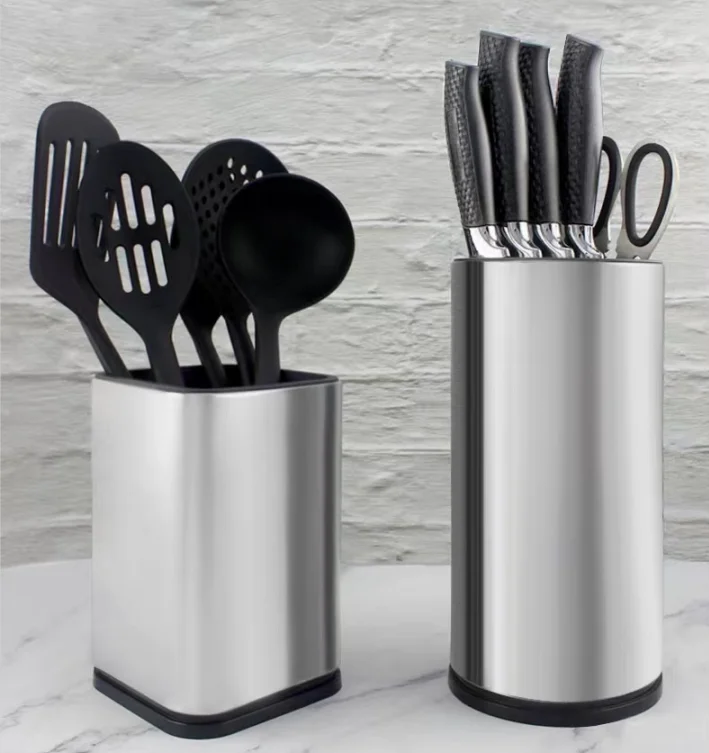Amazon Top Sellers Multiple Styles Knife Block Kitchenware Home Holder Kitchen Utensil Holder Stainless Steel Knife Holder