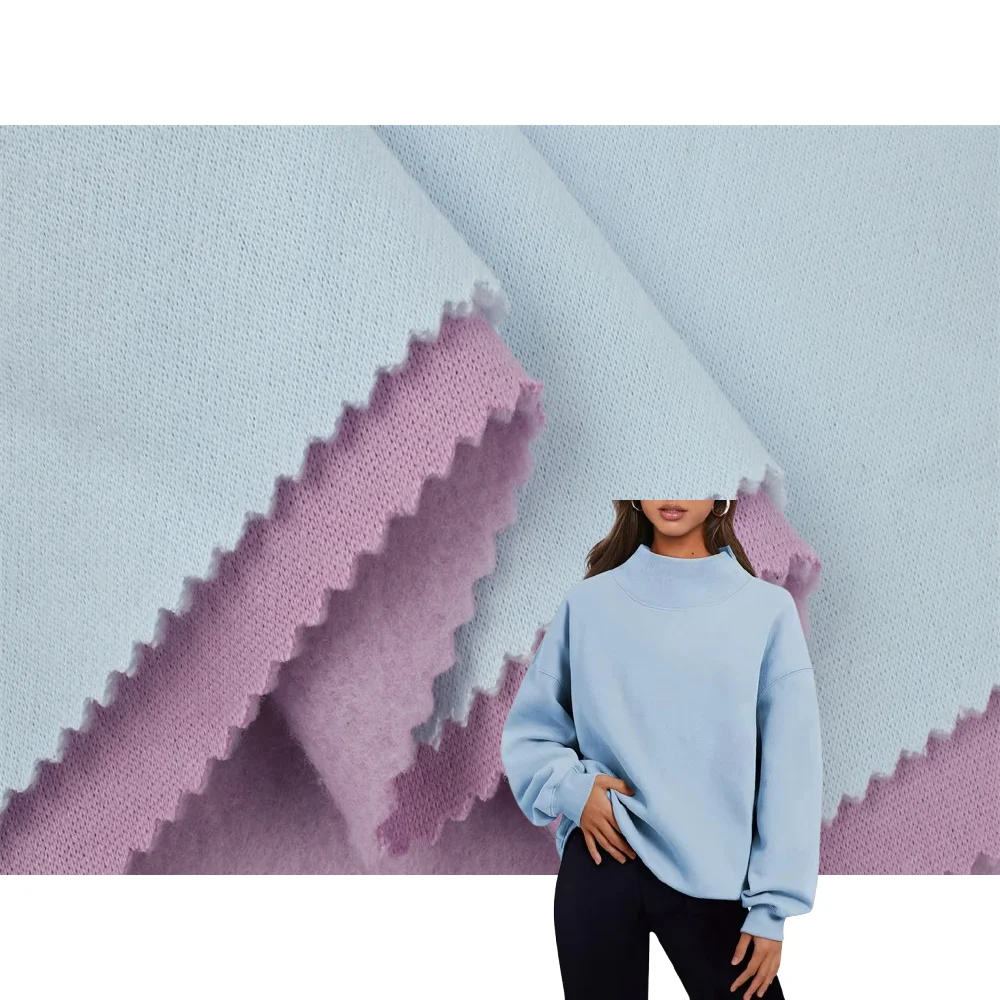 ZM015 Hot sale 90 polyester 10 cotton knit soft brushed TC fleece fabric for hoodies pants cotton polyester fabric
