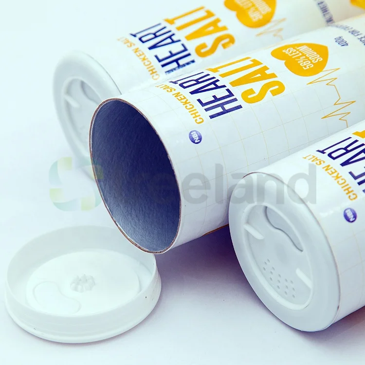 Shaker Paper Tube Cardboard Salt Shaker Tube with Lid Salt Canister