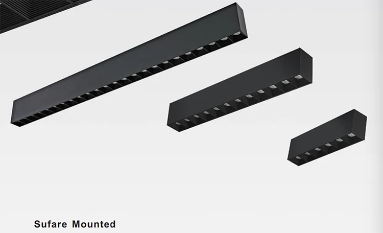 Modern 0-10v Dimmable ETL Linear Lamp 60w 120w Etl Ce Shop Lights Suspendend Ceiling Smd 2835 Aluminum Body Office light