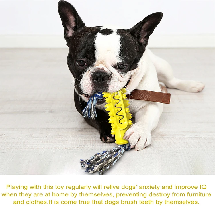 
Hot Dog Toy Molar Tooth Solid Dog Toys Chewing Molar Rubber Pet Toy 