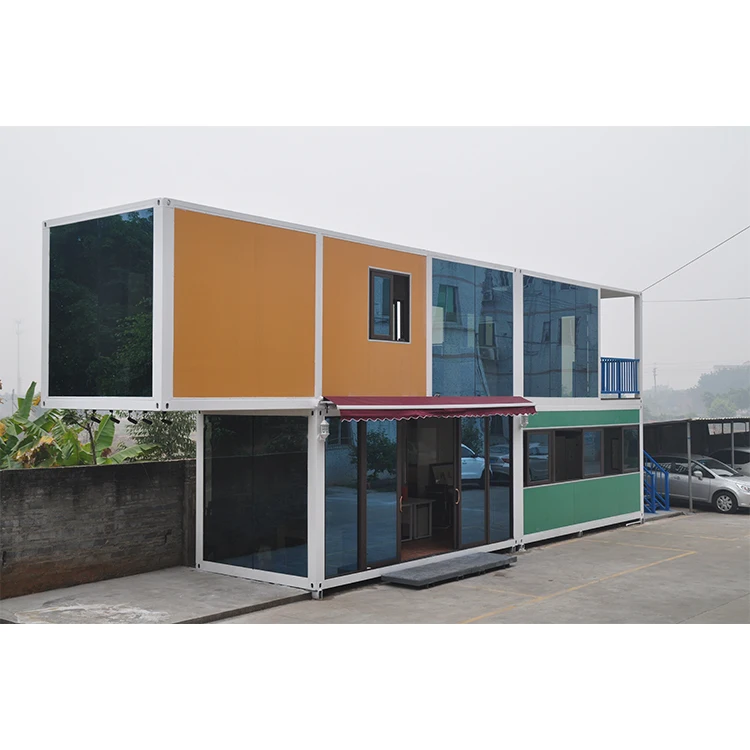 
Prefabricated office loose packed container house recycled container housing 2 storys modular container office 