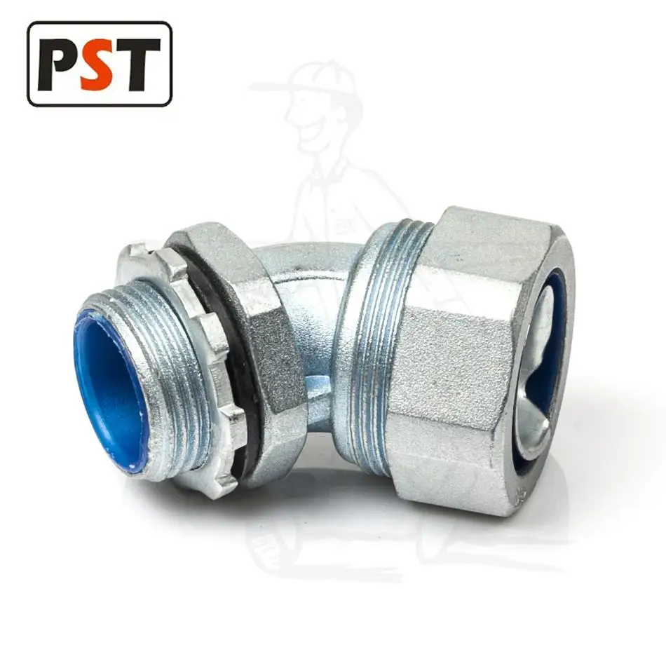 45 Degree DNJ Type Flex Conduit to Box Connector Flexible Conduit Connector
