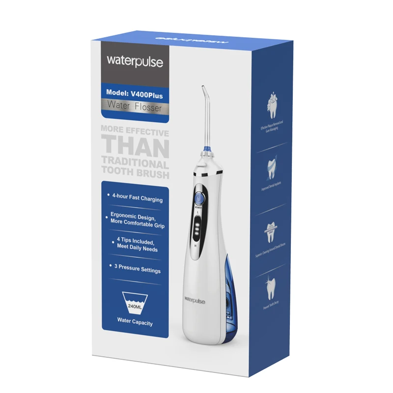 Waterpulse  V400Plus Wholesale Portable  Electric  Orthodontic Care Oral Irrigator Tooth Cleaner