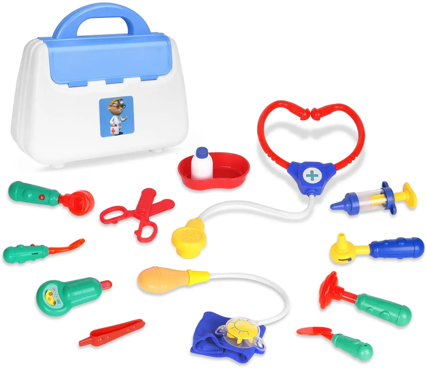 Zooawa Pretend Play Doctor Kit Toys, Preschool Tool for Little Kindergarten Baby, Colorful