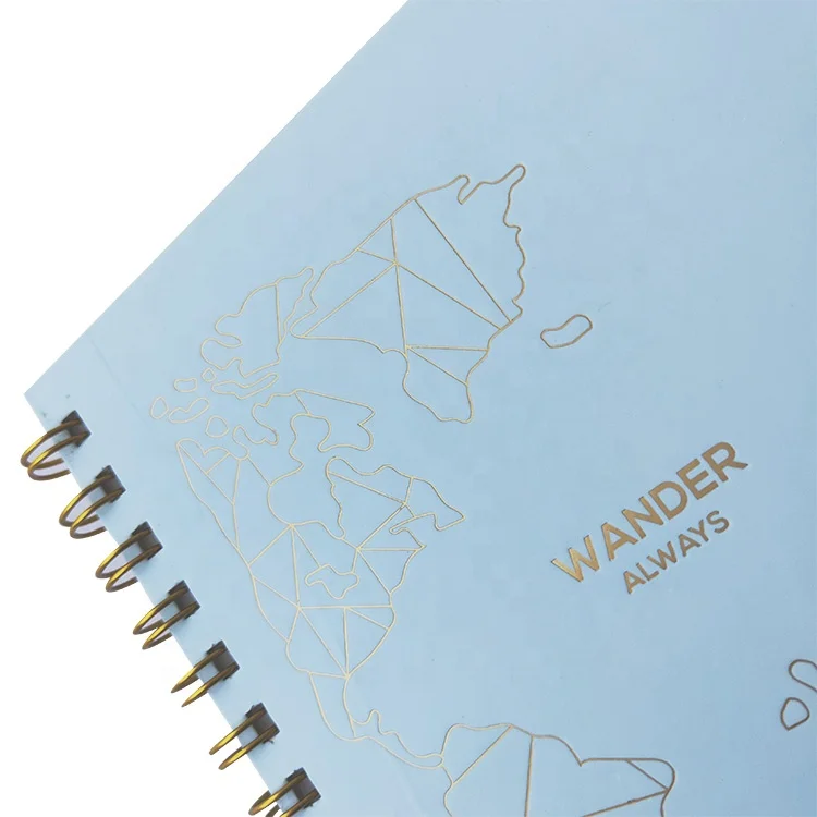 
Custom Notebook Printing Wholesale Hardcover Spiral Travel Budget Planner 