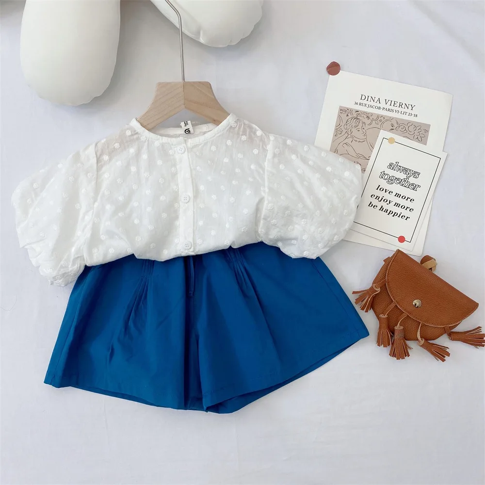 
Fashionable new style 2pcs Short Sleeve Top +Shorts Set clothing baby clothes newborn little girls summer outfits 