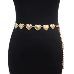 Винтажные золотые и Серебристые сплава для женщин Талия цепи пояса для свадебное платье «любящее сердце» женские ботинки с пряжкой на пояс