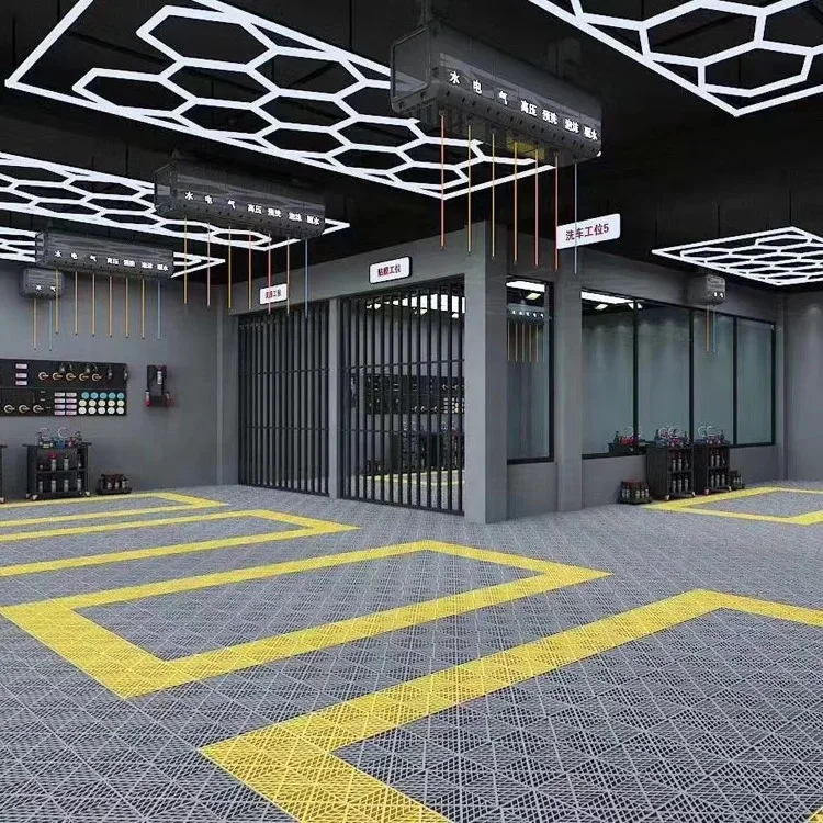 China  Interlocking Garage Floor Tiles Anti Slip Car Wash Drainage Plastic Pp For Car Detailing 4s Car Wash Shop