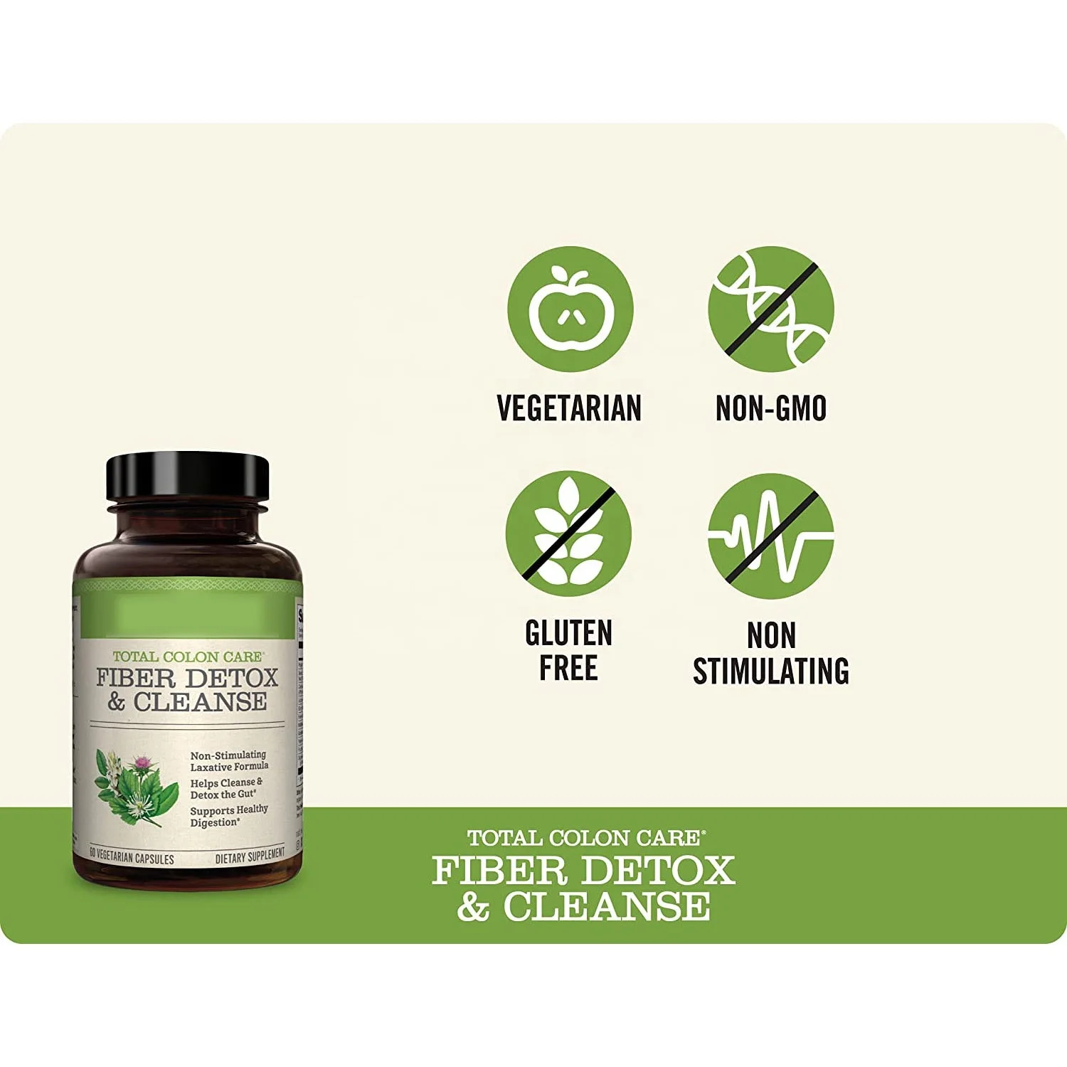 Colon Fiber Cleanse with Safe Herbal Laxatives Prebiotics&Digestive Enzymes for Healthy Elimination Safe Digestion&Weight Detox