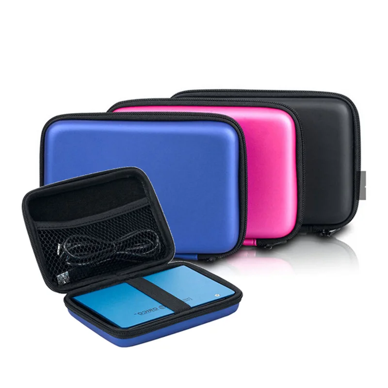 External Hard Drive Case Bag Travel Organizer Waterproof Hard Disk Store Case EVA Carrying Case For External Hard Drive