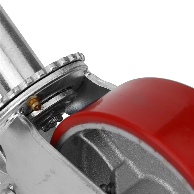 8 дюймов 360 Поворот оцинкованный кронштейн черное резиновое колесо строительных лесов