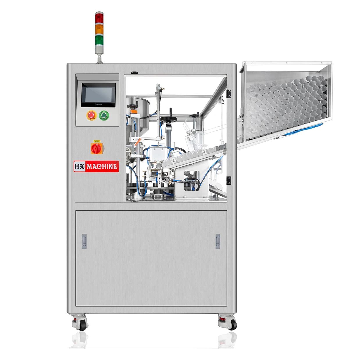 Ultrasonic plastic squeeze tube filling and sealing machine rotary toothpaste filler and sealer with 10 working stations and PLC