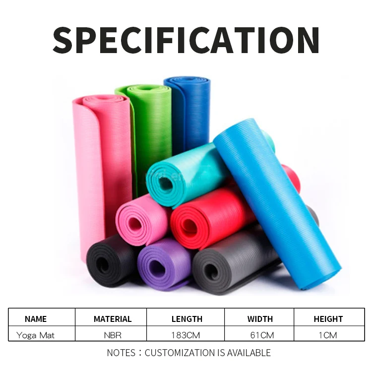 NBR Yoga exercise popular use yoga mat custom logo non-slip soft yoga mats for women