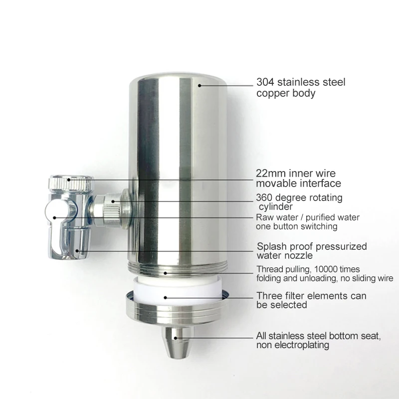 Очиститель для водопроводной воды, чистый кухонный смеситель, моющийся керамический Перколятор, фильтр для воды, фильтр для удаления ржавчины и бактерий, Сменный фильтр