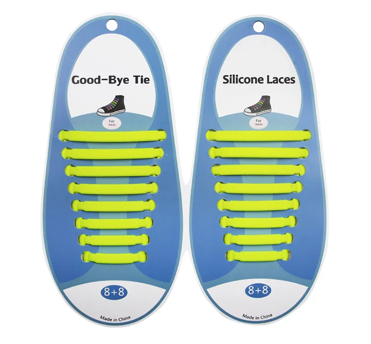 Silicone Shoelaces Elastic Shoe Laces Special No Tie Shoelace for Men Women Lacing rubber shoelace