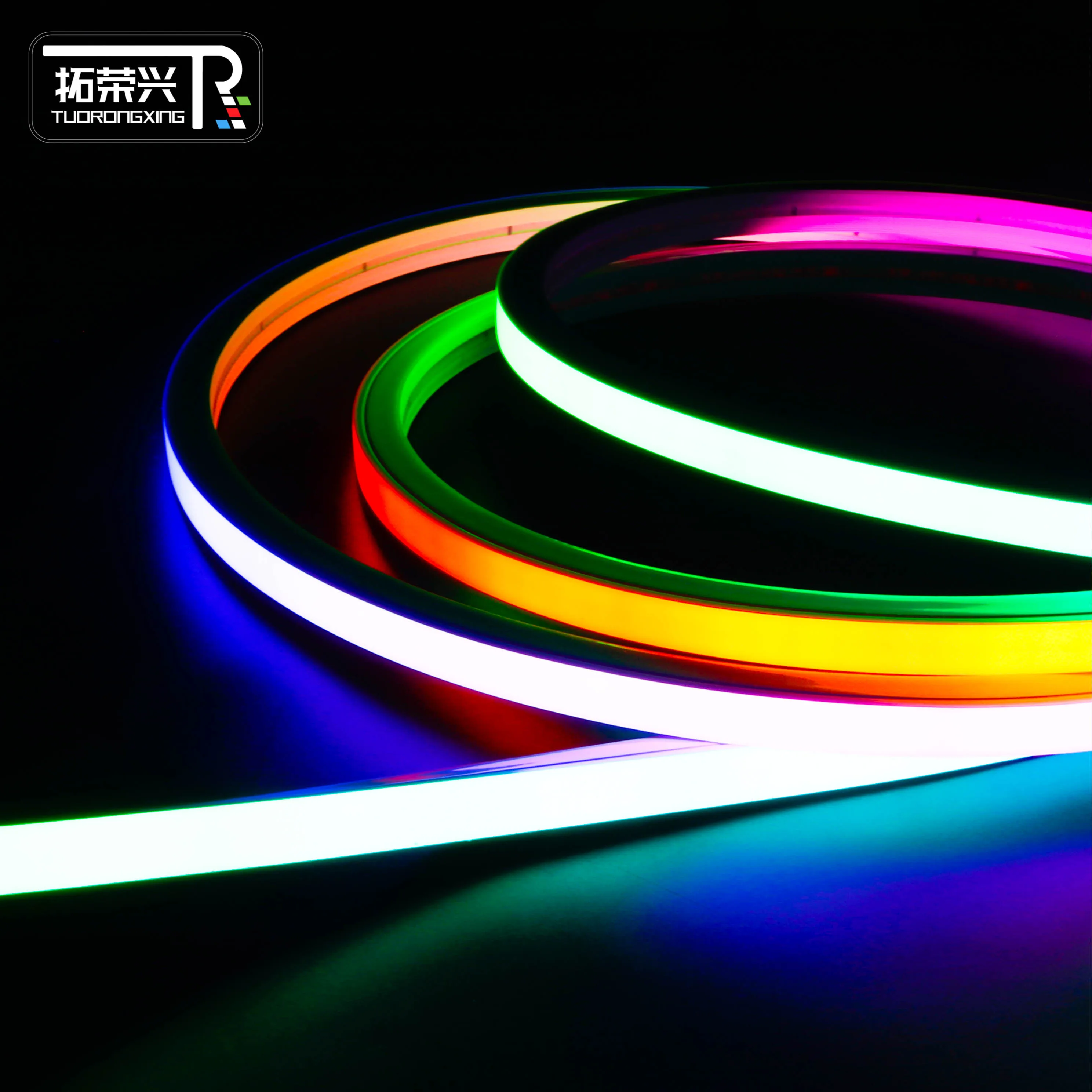 Factory Custom Addressable Programmable Flexible Neon LED Flex Light Strip Silicone Waterproof Magic Color Decorative Light