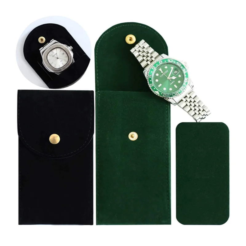Luxury Suede Watch Travel Pouch Organizer Watch Storage Pouch Case Holder Men Jewelry Box for Watches