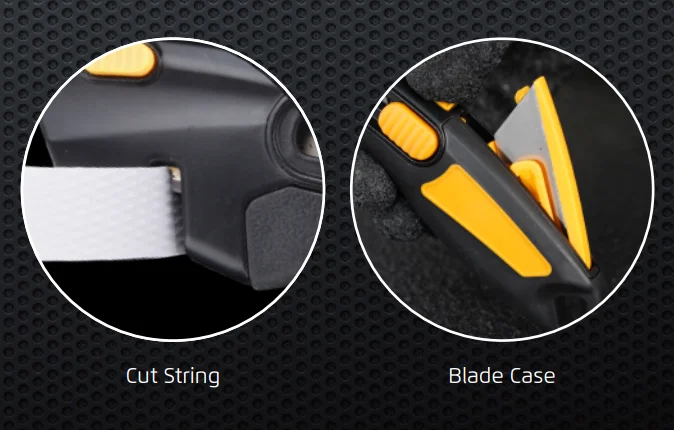 Heavy duty aluminum alloy handle TPR rubber muti-functional cutter knife utility  knife with trapezoid blade