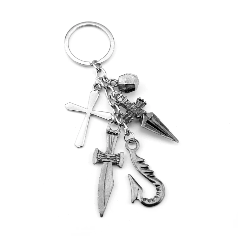 HUNTER X HUNTER Kurapika Keychain Five Finger Weapon Alloy Accessories Pendant Key Ring Charms Key Chain for Fans Gift