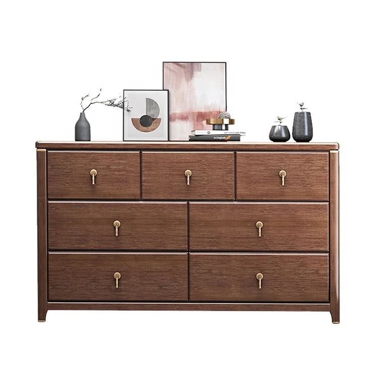 Chest drawer 9 drawers modern solid wood storage living room cabinets chest of drawer