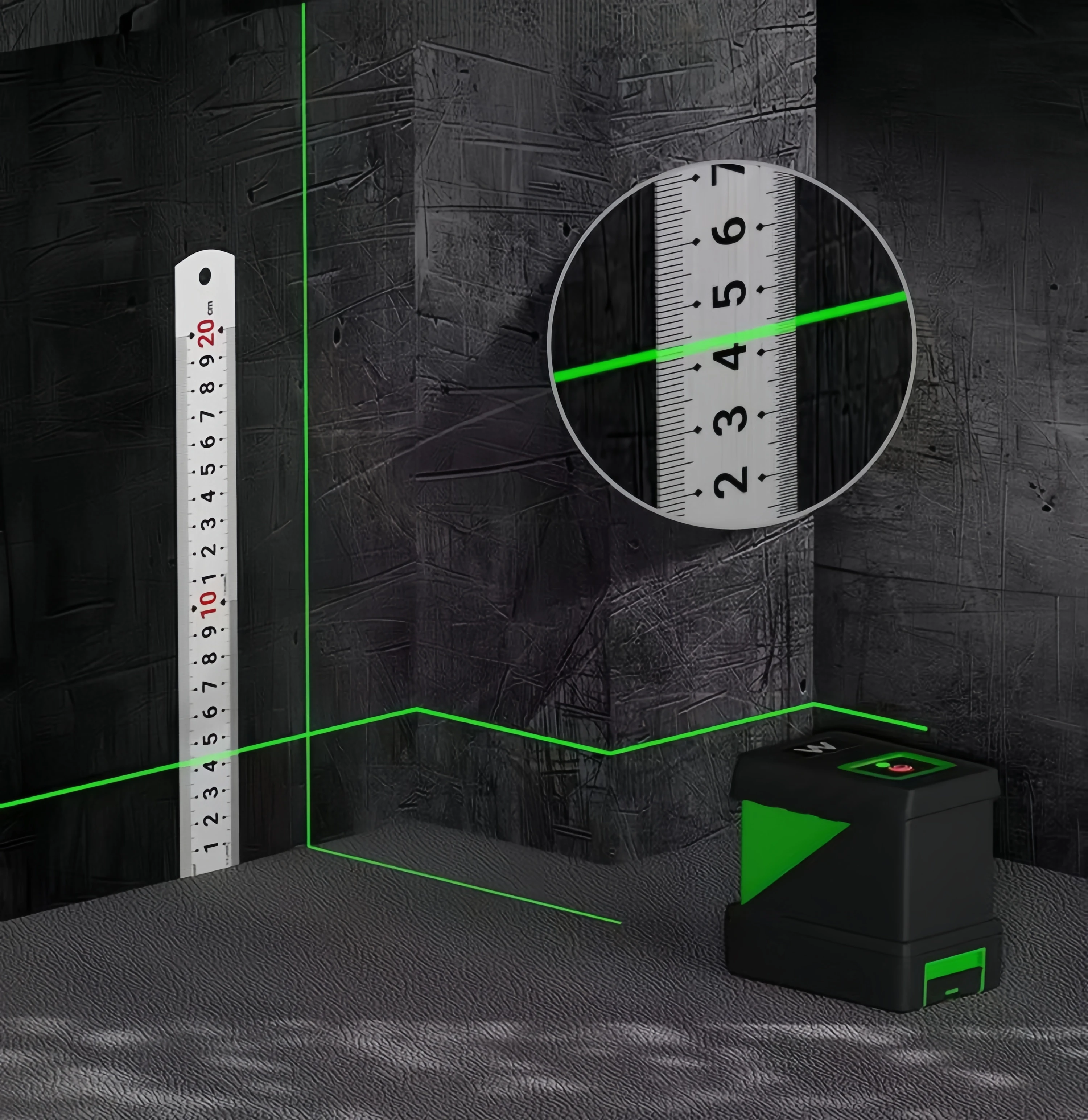 XCSJ-T2A Cross Line Green Laser Level Self-leveling Mini 2 Line Measuring Construction Tools