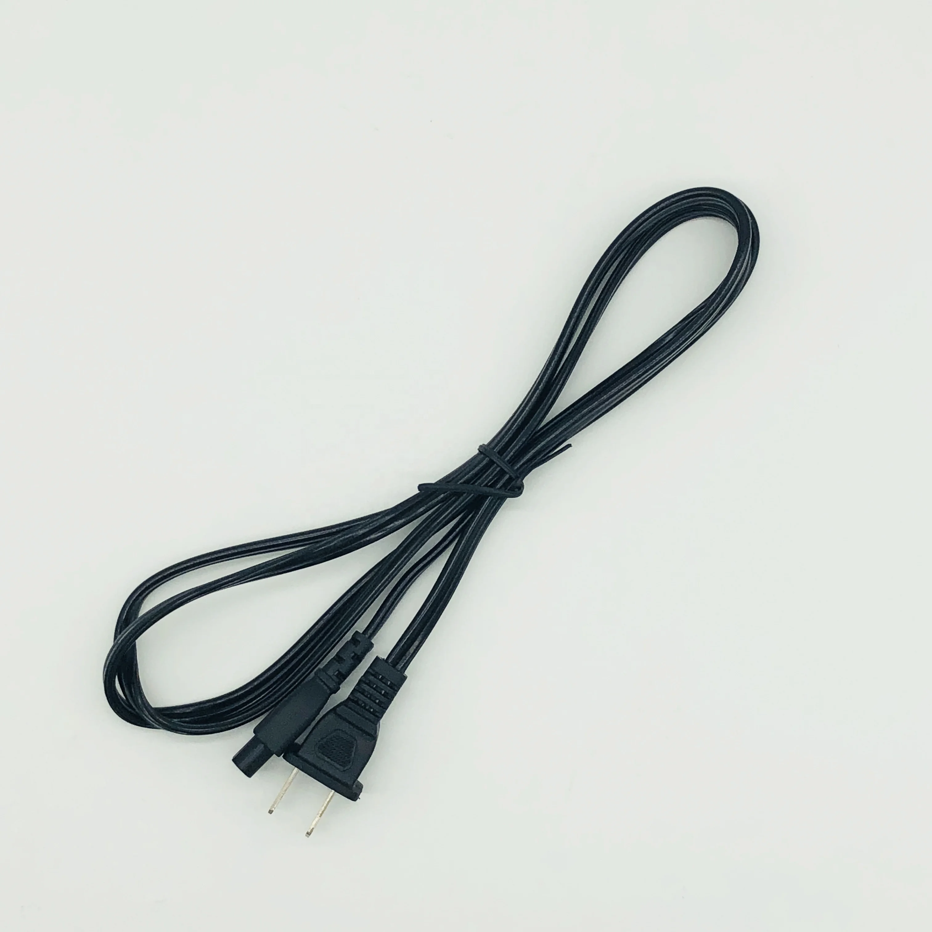
Flat Plug Connector C8 Black Power Indoor Extension Cord New Product American 250V 16A H03VVH2 1.5M 2 Pins Non-grounding 