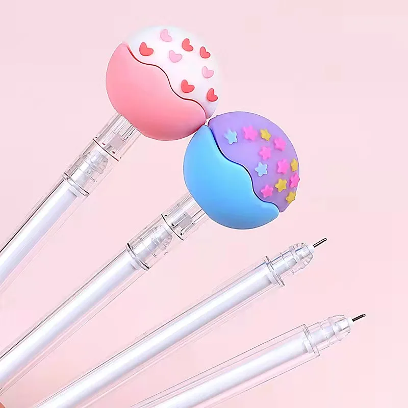 Sweet candy shaped neutral pen cute creative office stationery 0.5mm black replaceable pen