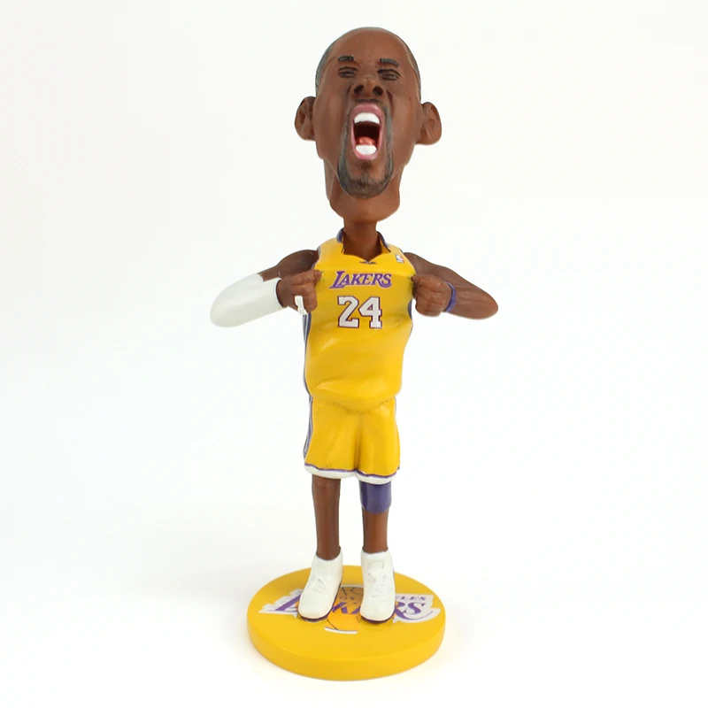 Custom made cheap funny polyresin NBA basketball player bobble head souvenir
