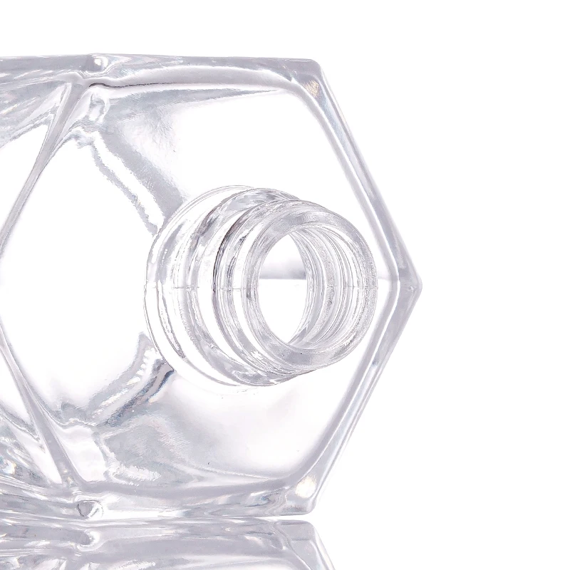 Decorative Hexagonal 50ml 100ml 120ml Empty Perfume Fragrance Oil Aroma Glass Reed Diffuser Bottle
