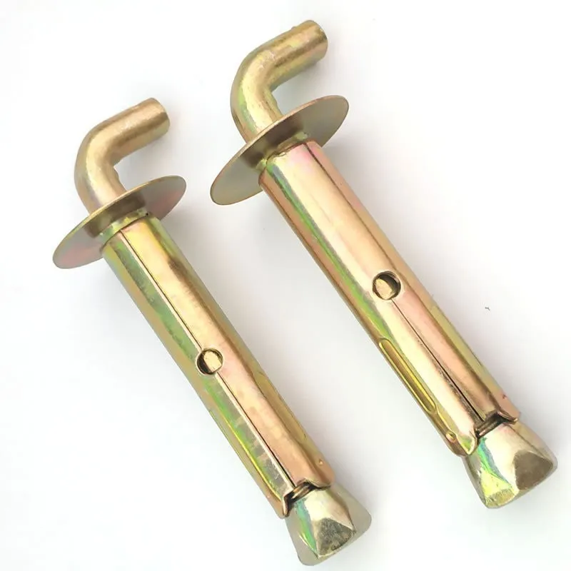 China manufacturers stainless steel carbon steel yellow zinc water heater expansion anchor bolt with l shape hook