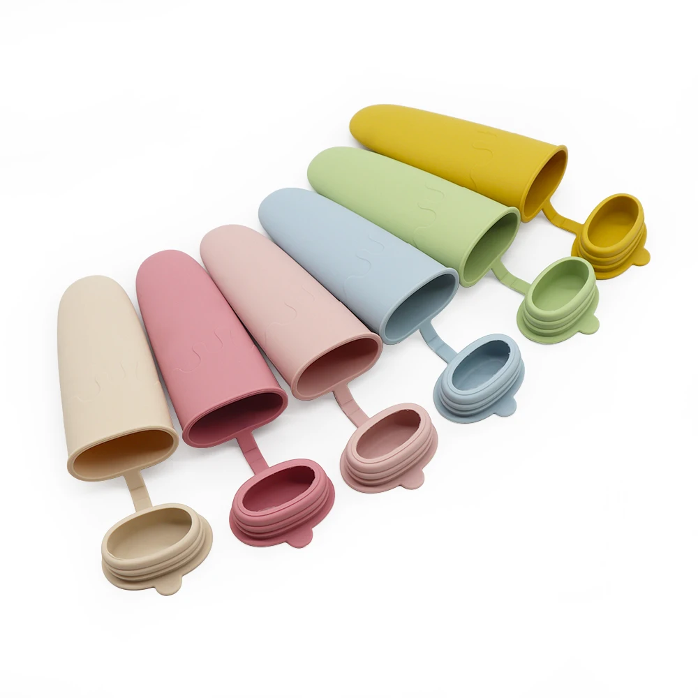 Wholesale Custom Logo Homemade Ice Pop Sticks Maker Lollipop Silicone Popsicle Ice Cream Mold With Cover