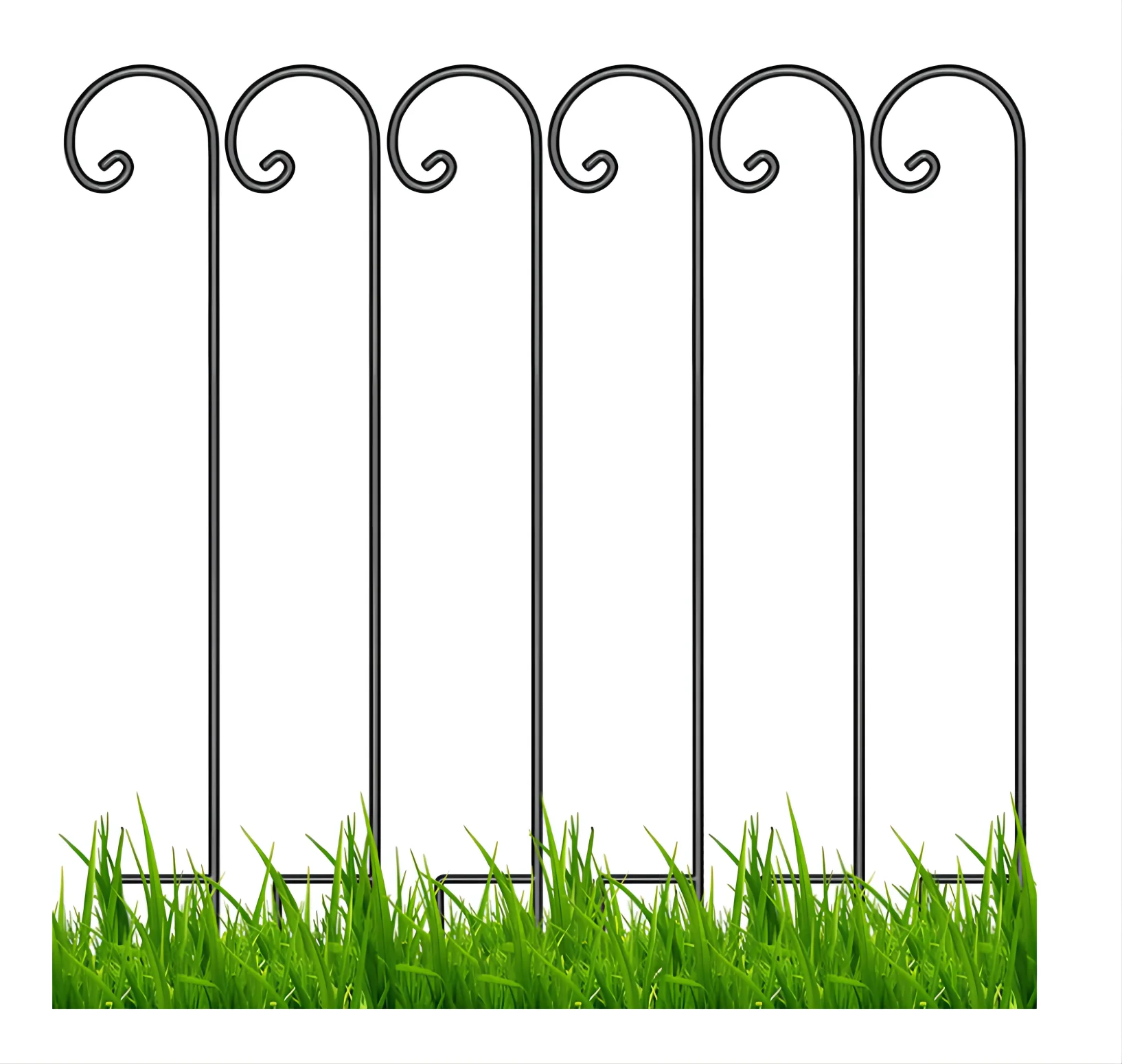 Shepherd Hook 65 Inch 1/2 Inch Thick Solid Metal No Assembly Strong Garden Hooks for Outdoor Christmas Decorations Lanterns