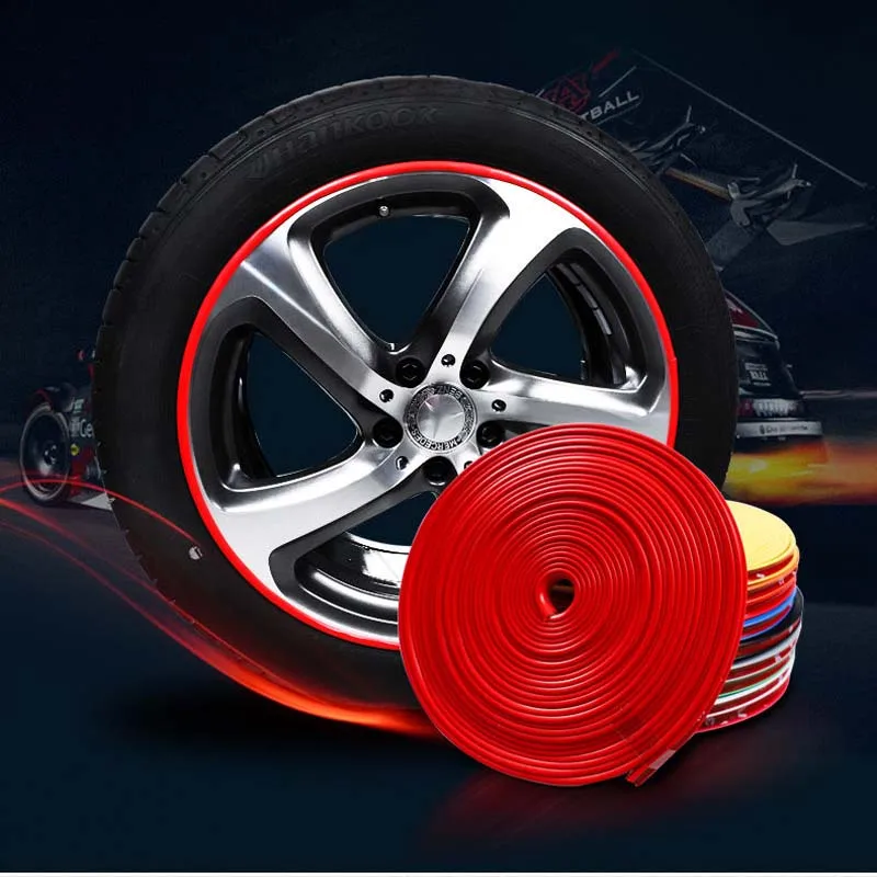 Универсальные автомобильные резинки для колес, протекторы для передних колес из ПВХ, 8 м