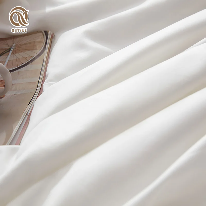 Colling Soft Luxury Solid Color Handmade Summer Duvet King Queen Twin Size Cotton Shell Silk Filled  Duvet Set