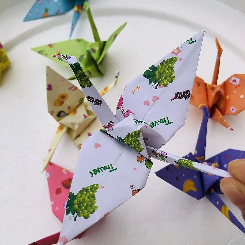 100PCS Premade Origami Lucky Stars Washi Paper Star for Wedding Decorations