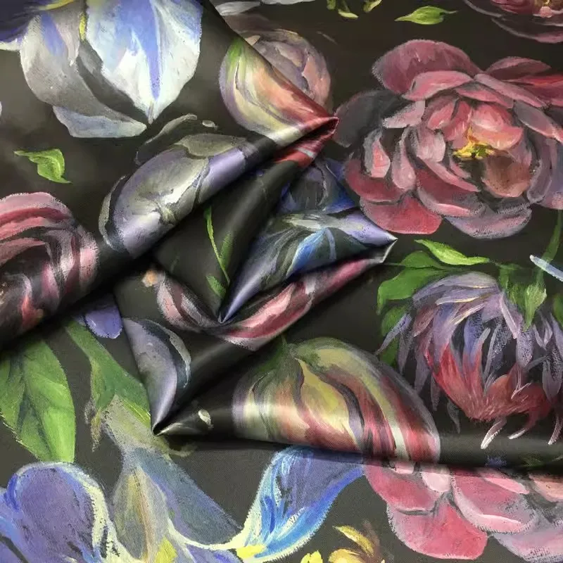 China manufacturer 22 momme pure silk satin charmeuse fabric printing service