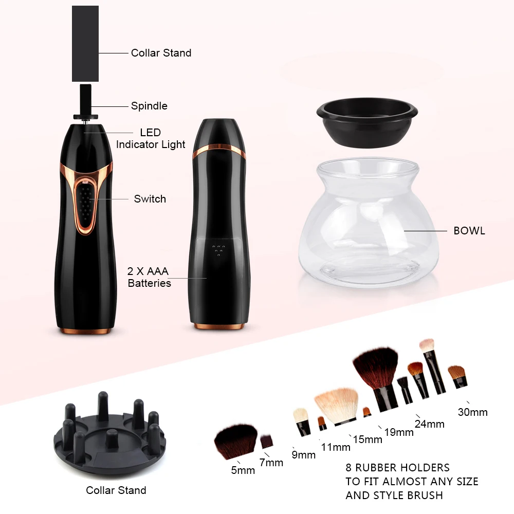 Private LOGO Automatic Makeup Brush Cleaner Convenient Silicone Make up Brushes Washing Cleanser Cleaning Tool Machine