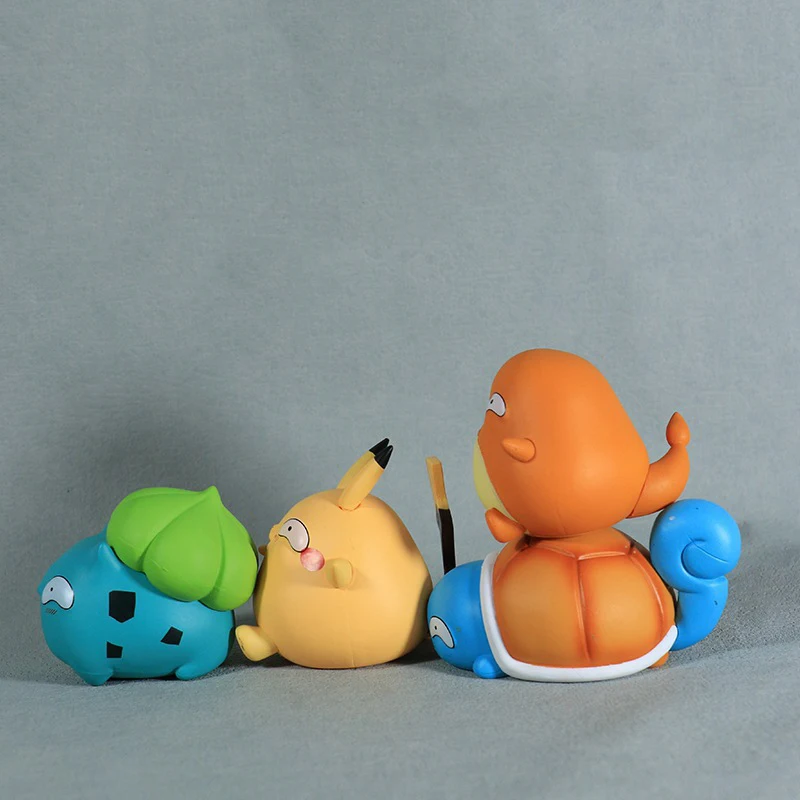 Новое поступление Pokomoned Pikachus Q версия милые игрушки настольные украшения 4 стильные ПВХ мини аниме фигурки