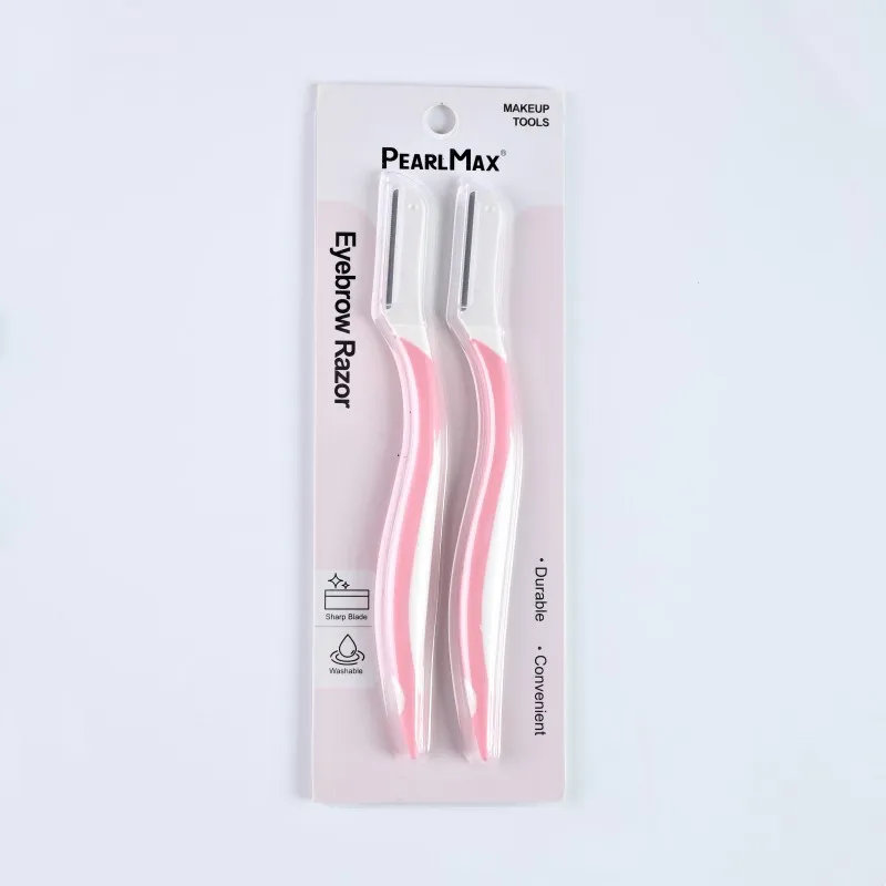 Flamingo eyebrow trimmer 2-pack female comfortable non-slip safety macro stainless steel eyebrow shaving blade