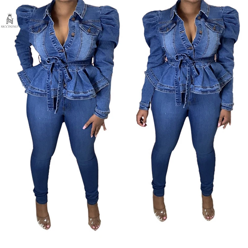 
Amazon new fashion hot sale long sleeve buttons placket denim women jean jacket 