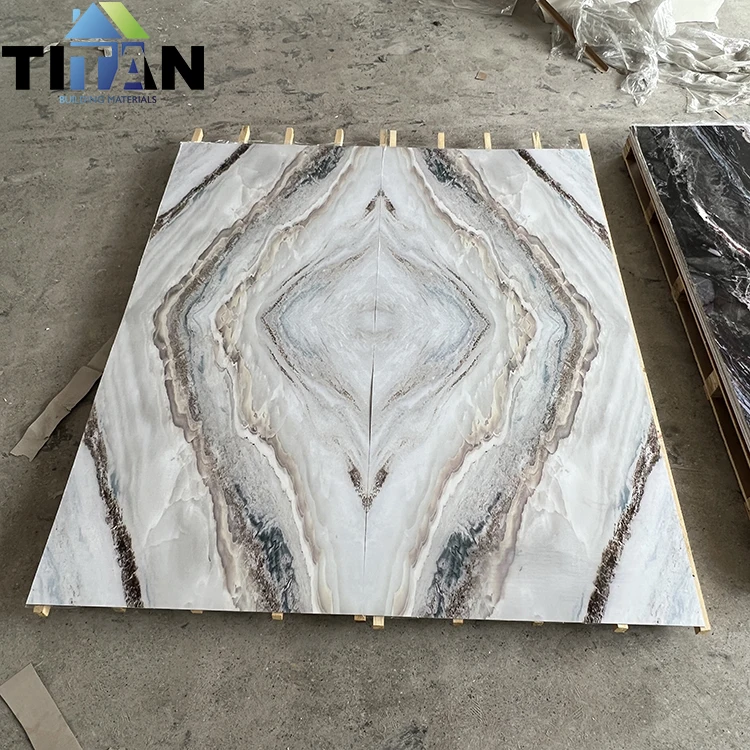 Artificial Marble Plastic Building Decor Uv Marmol Panel Pvc Marble Sheet