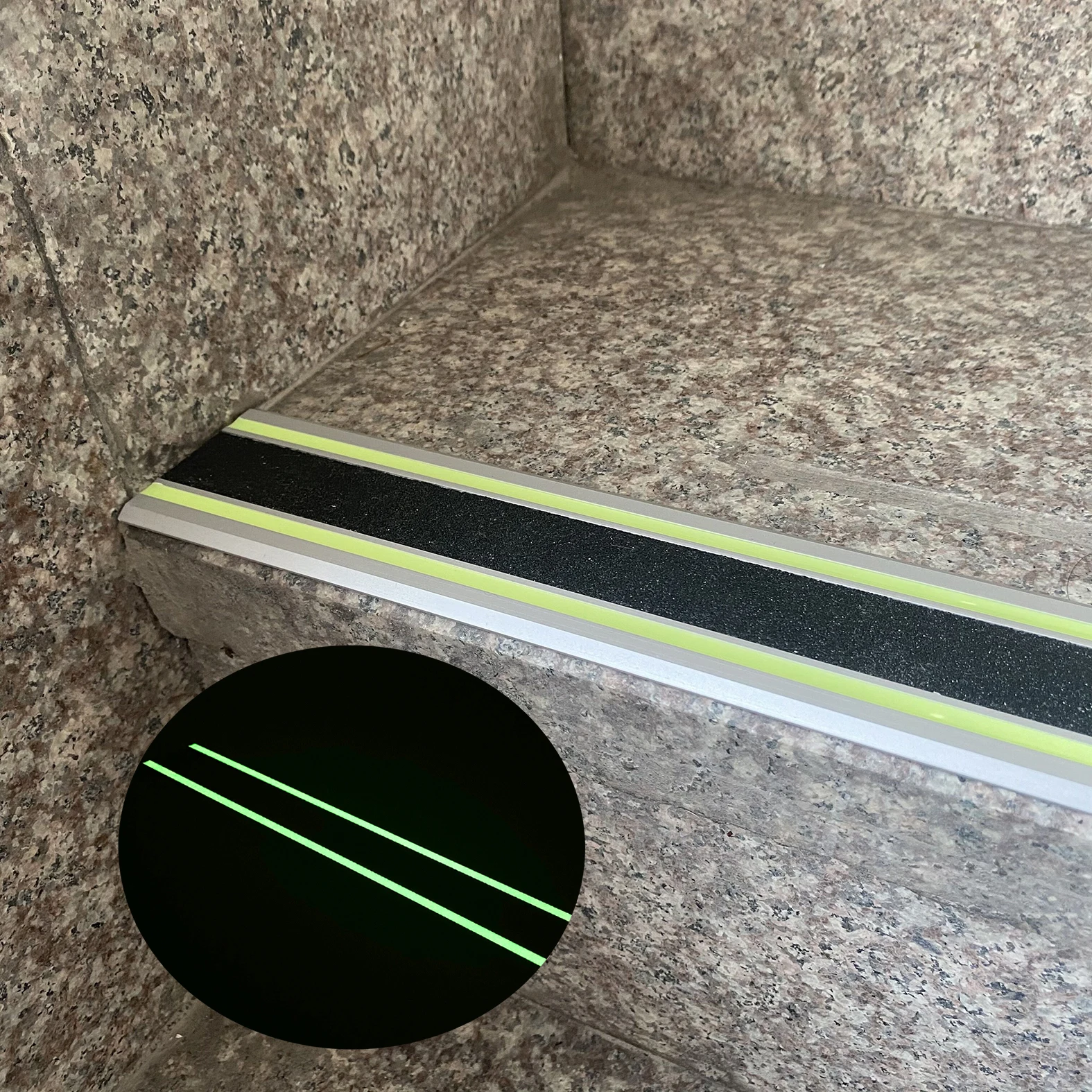 Oem Custom Slip Stair Nosing Luminous Strips For Stair Glow In Dark And Antislip Stair Nosing